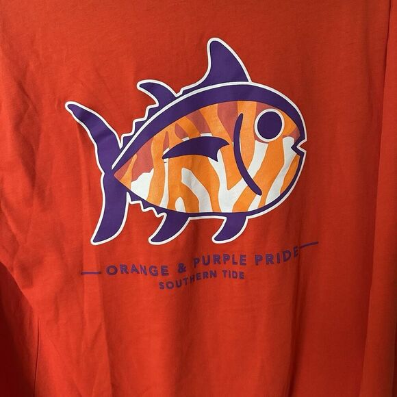 Clemson Tigers Southern Pride Shirt Long Sleeve Small Orange Cotton - Picture 6 of 6